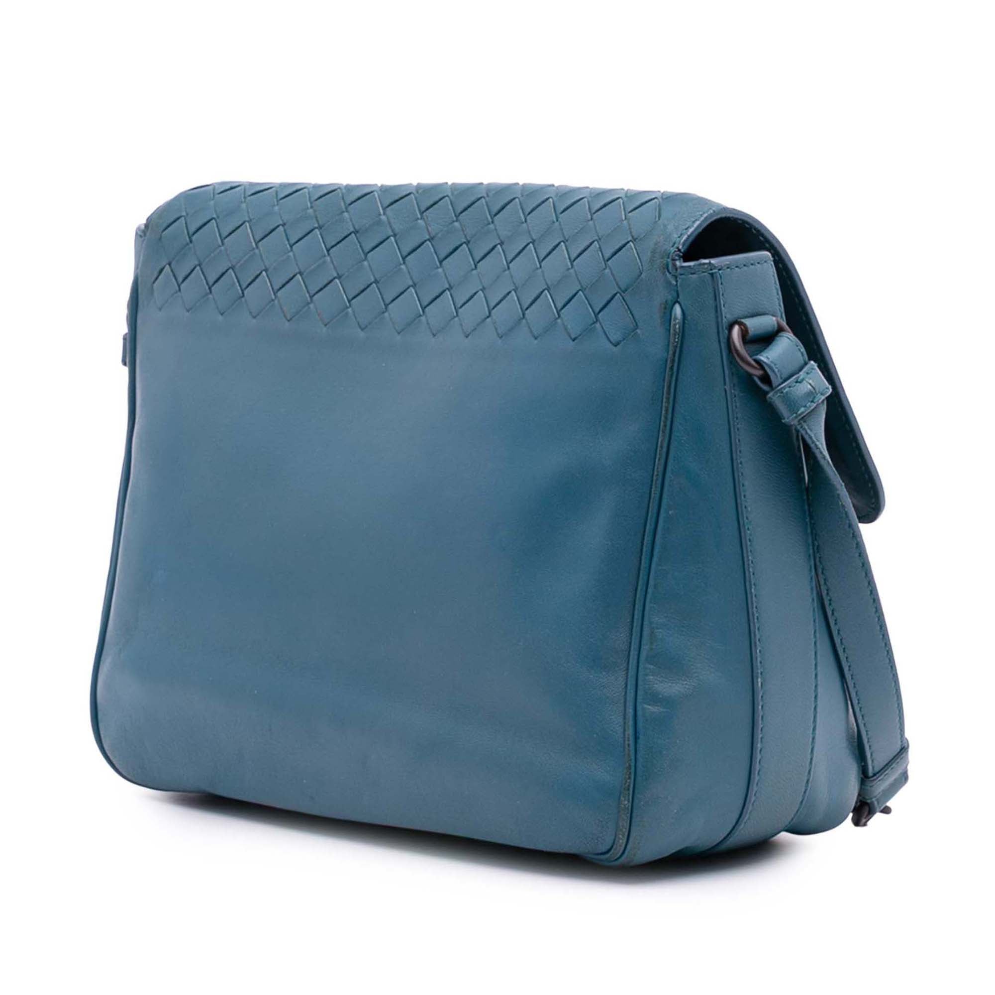 Intrecciato Trimmed Nappa Flap Crossbody