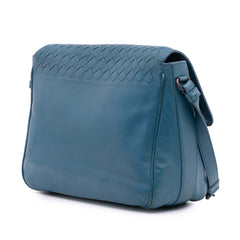Intrecciato Trimmed Nappa Flap Crossbody