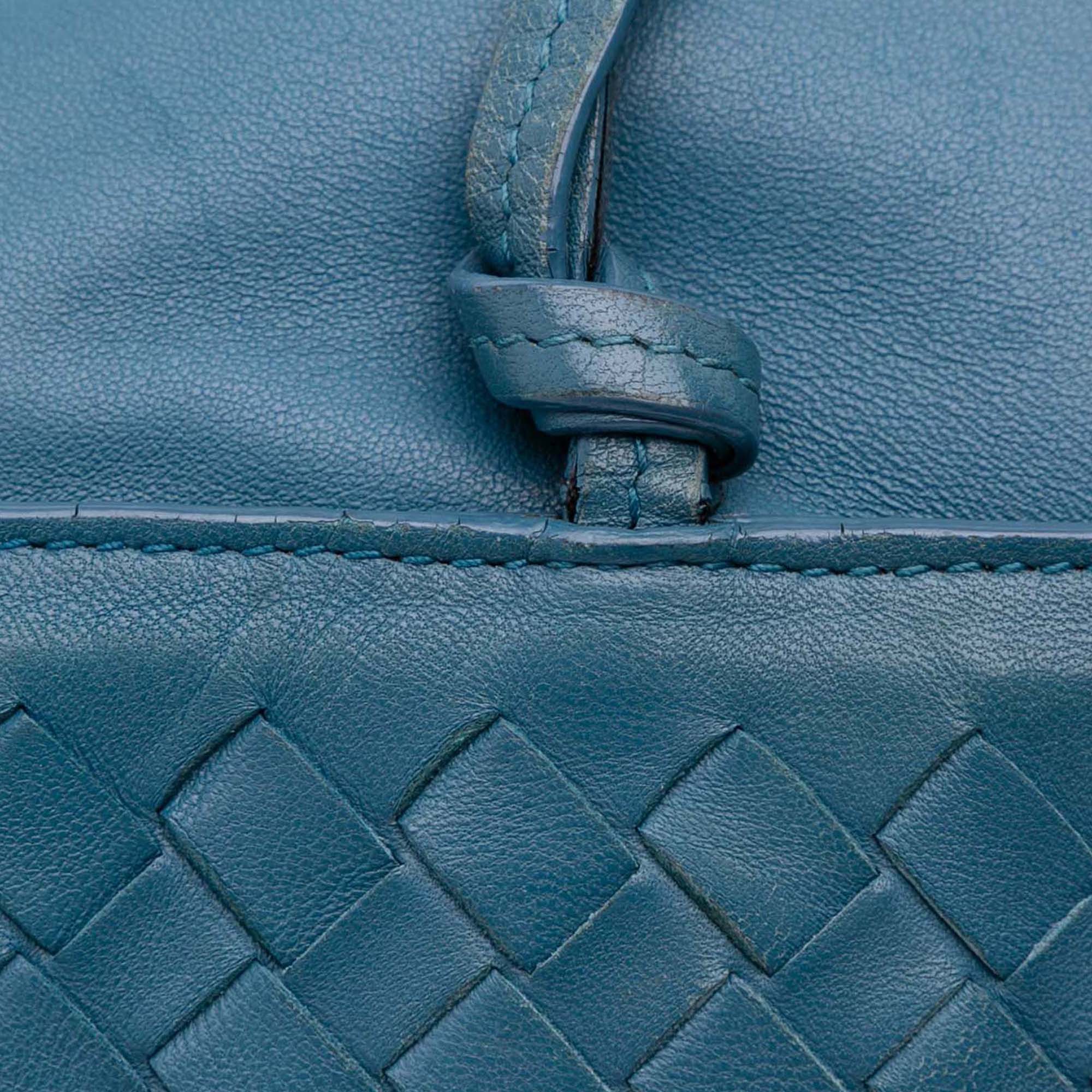 Intrecciato Trimmed Nappa Flap Crossbody