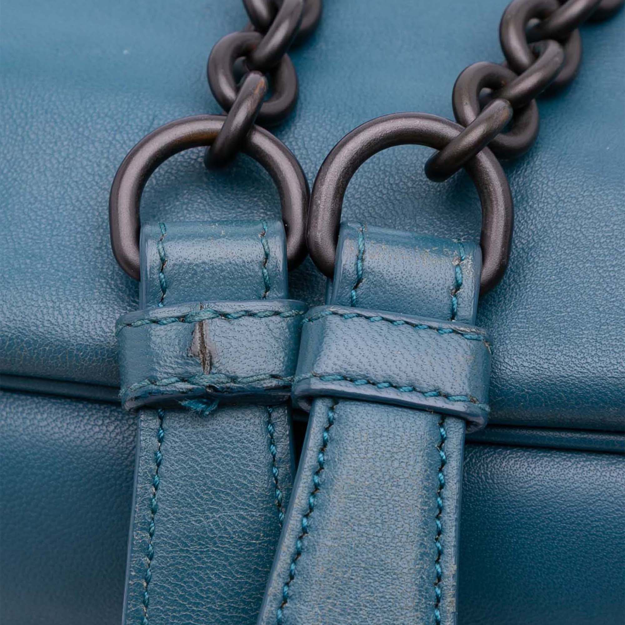 Intrecciato Trimmed Nappa Flap Crossbody