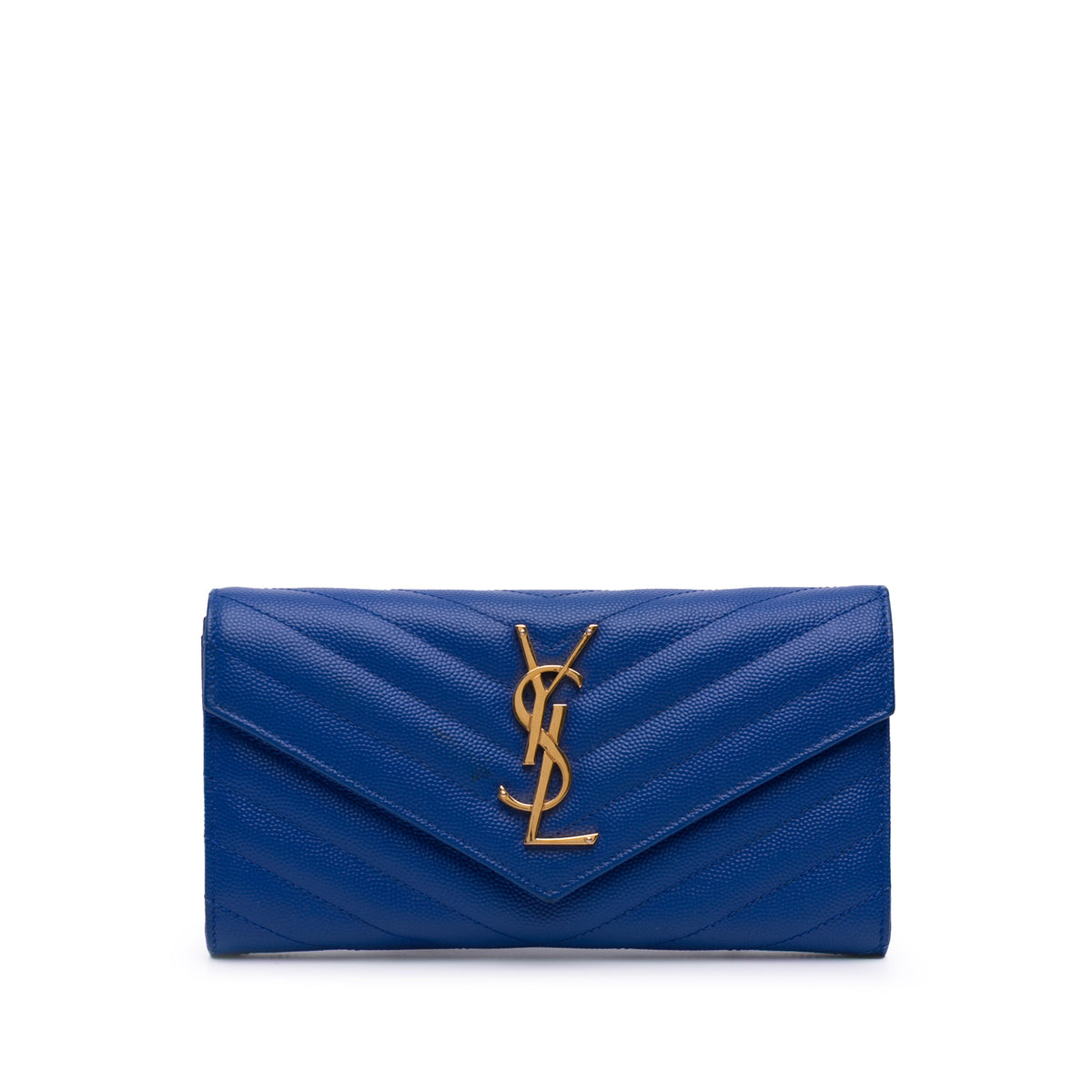 Grain De Poudre Matelasse Chevron Monogram Flap Wallet