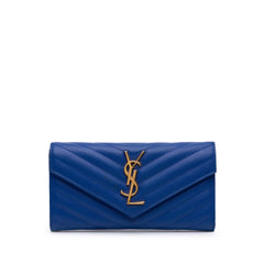 Grain De Poudre Matelasse Chevron Monogram Flap Wallet