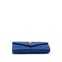 Grain De Poudre Matelasse Chevron Monogram Flap Wallet