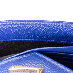 Grain De Poudre Matelasse Chevron Monogram Flap Wallet