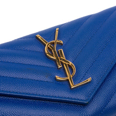 Grain De Poudre Matelasse Chevron Monogram Flap Wallet