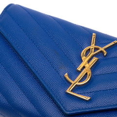 Grain De Poudre Matelasse Chevron Monogram Flap Wallet