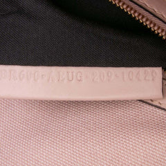 Zucca Embroidered Canvas Baguette Satchel