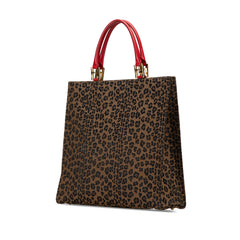 Leopard Print Canvas Tote