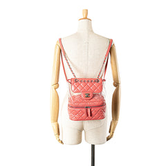 Quilted Lambskin and PVC Aquarium Backpack