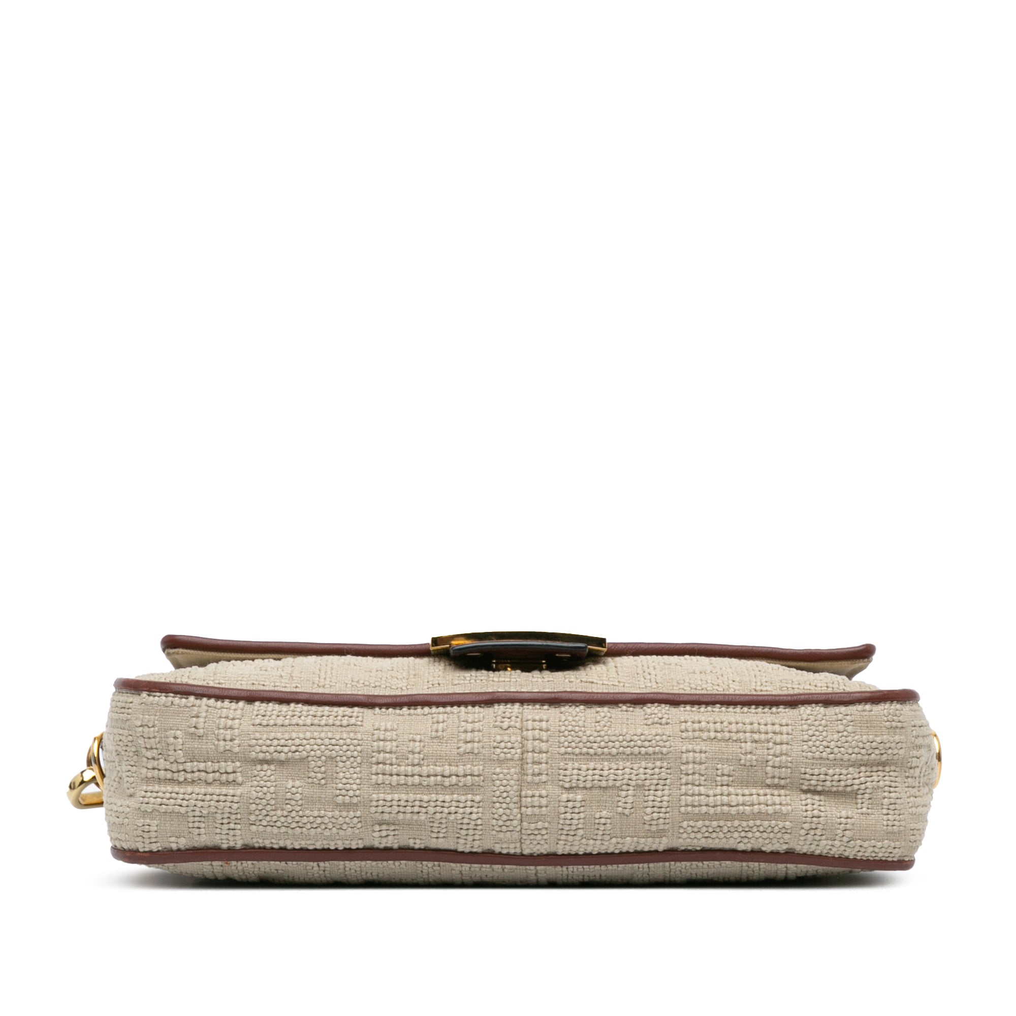 Zucca Embroidered Canvas Baguette Satchel