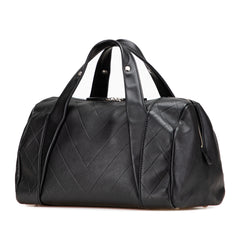 CC Chevron Quilted Lambskin Boston