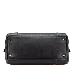 CC Chevron Quilted Lambskin Boston