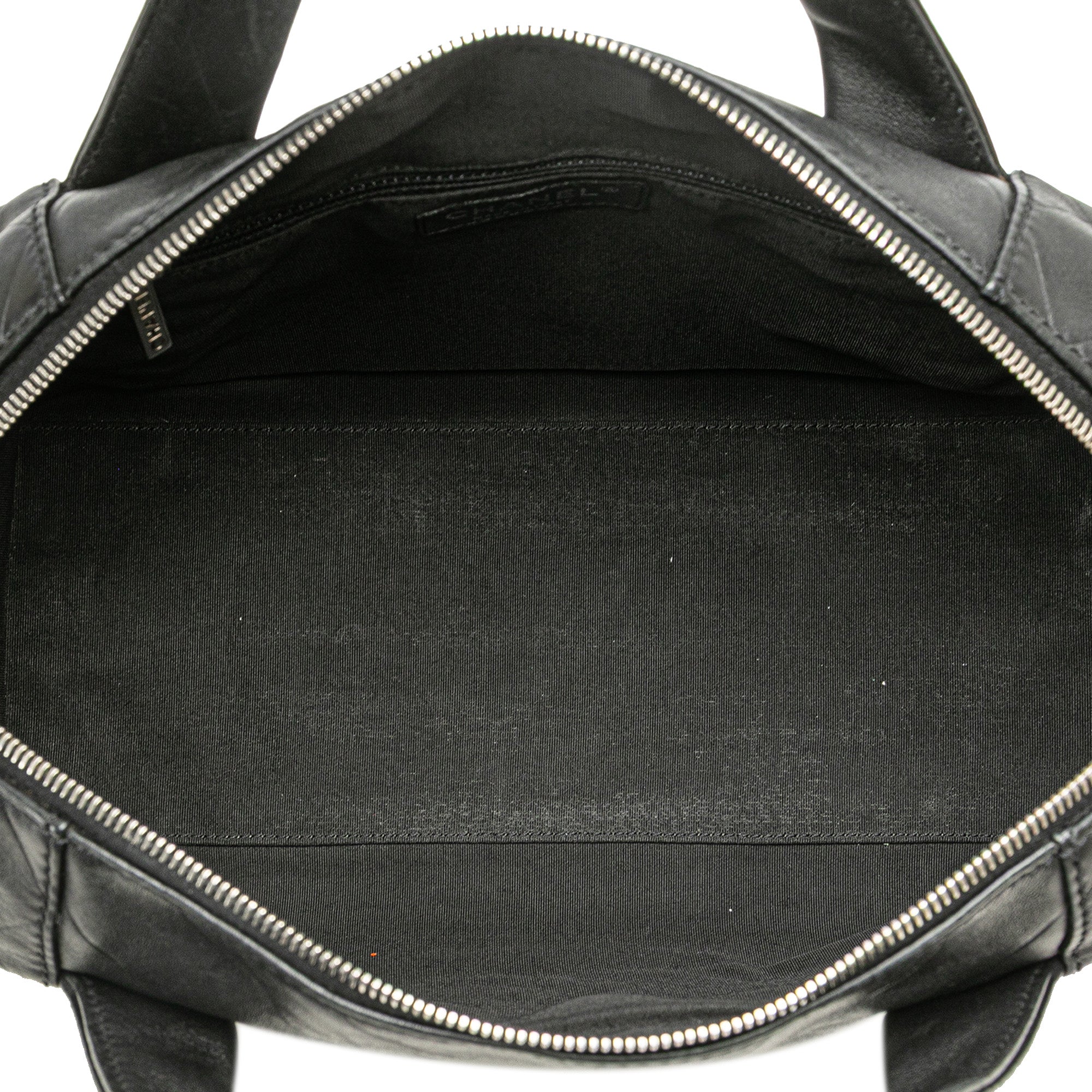 CC Chevron Quilted Lambskin Boston