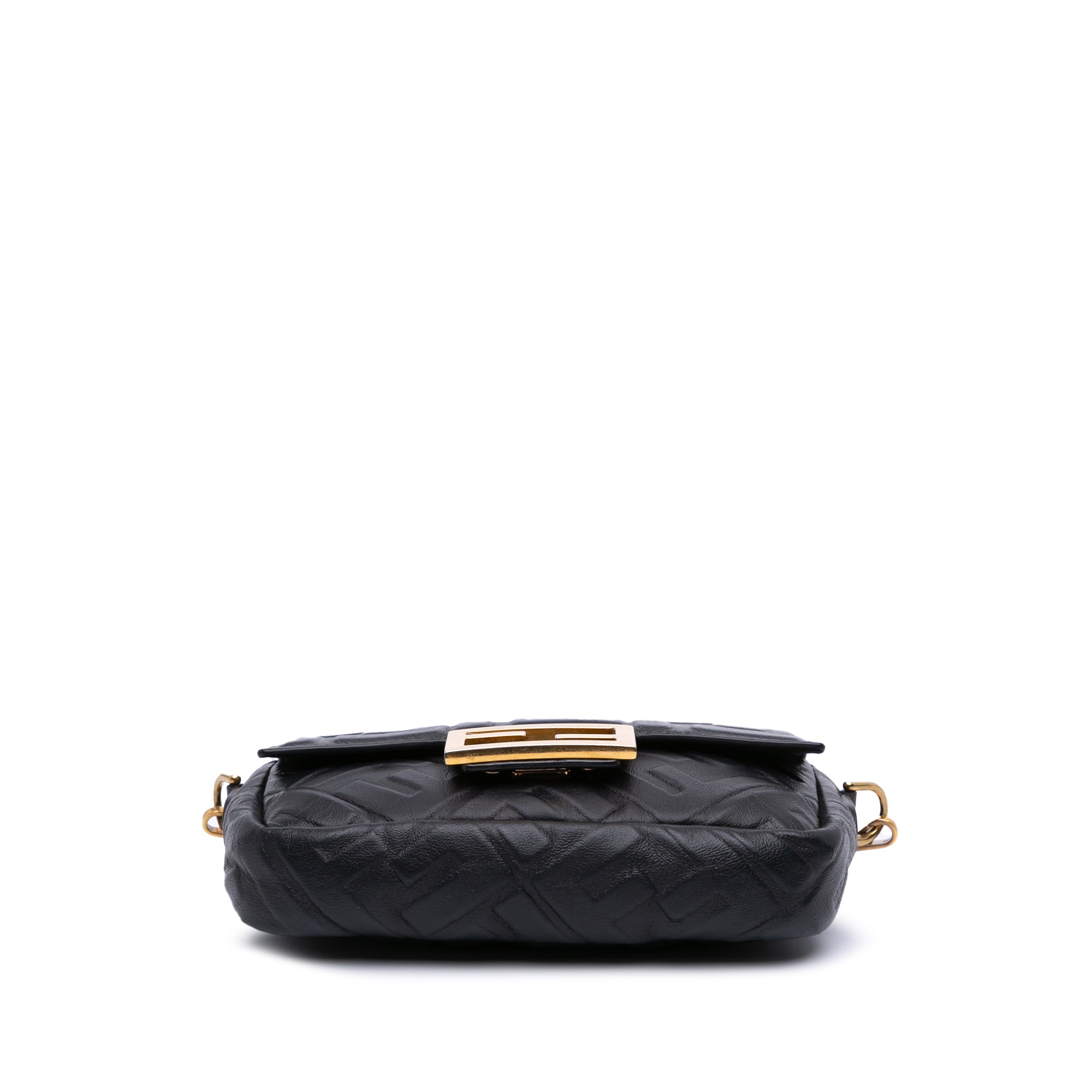Mini Zucca Embossed Leather Baguette Satchel