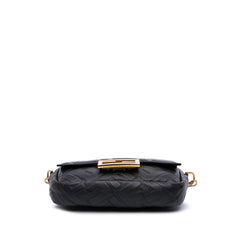 Mini Zucca Embossed Leather Baguette Satchel