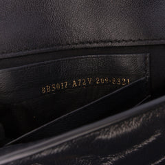 Mini Zucca Embossed Leather Baguette Satchel