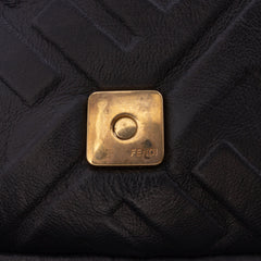 Mini Zucca Embossed Leather Baguette Satchel