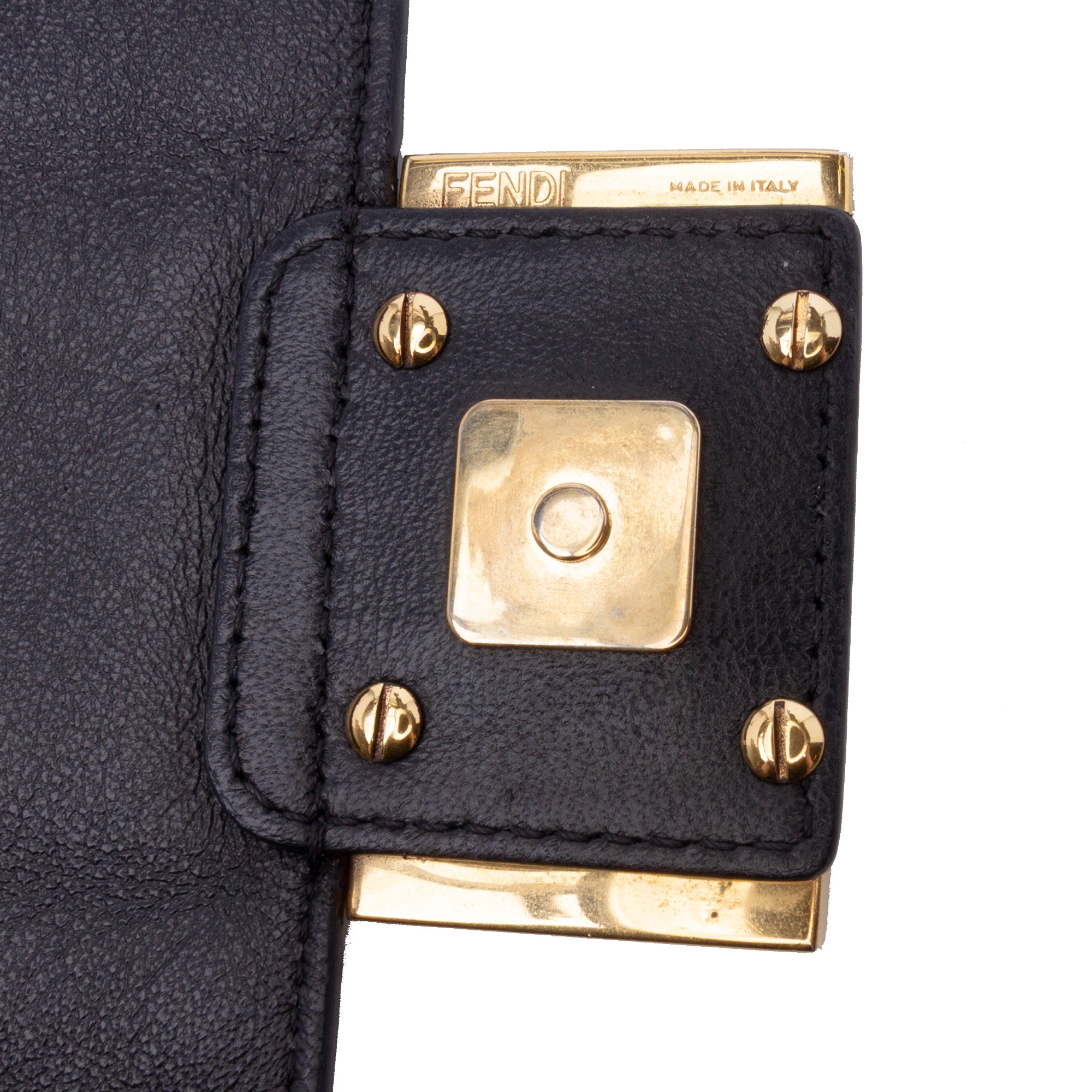 Mini Zucca Embossed Leather Baguette Satchel