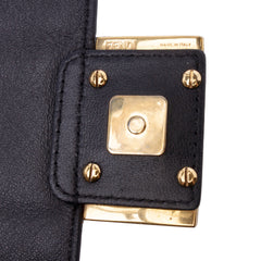 Mini Zucca Embossed Leather Baguette Satchel