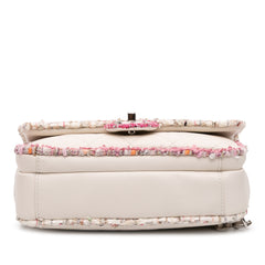 Quilted Lambskin and Tweed Elegant Trim Flap