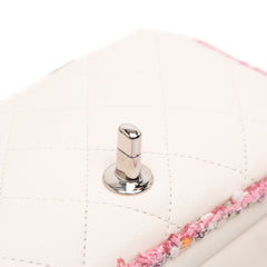 Quilted Lambskin and Tweed Elegant Trim Flap