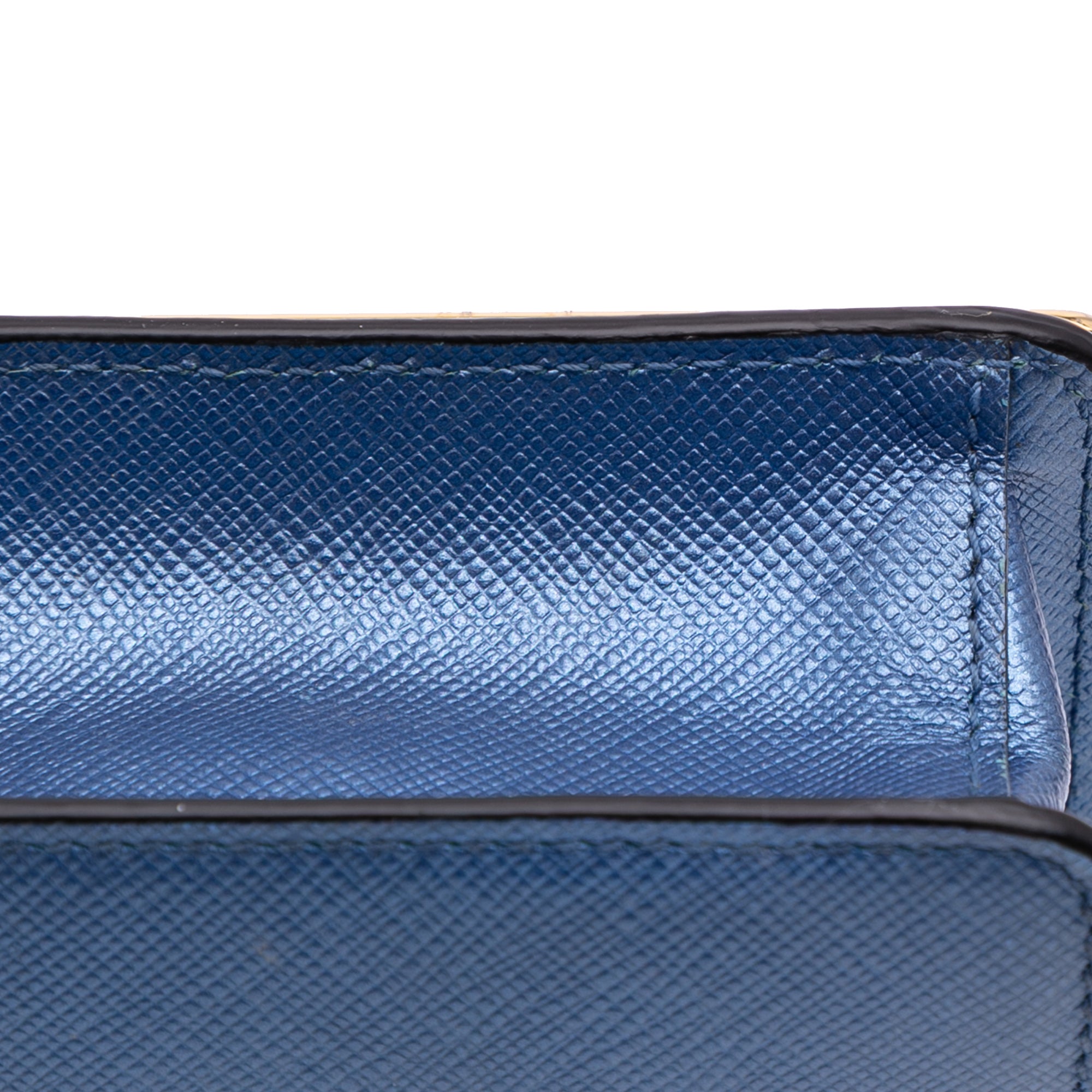 Saffiano Lux Metal Bar Chain Crossbody