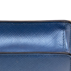 Saffiano Lux Metal Bar Chain Crossbody