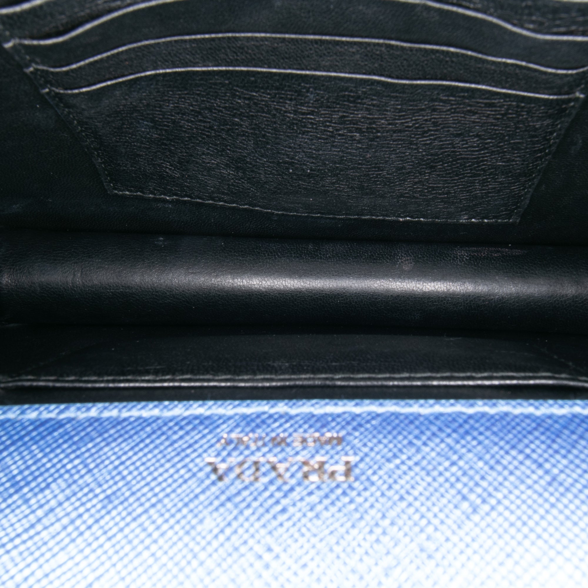 Saffiano Lux Metal Bar Chain Crossbody