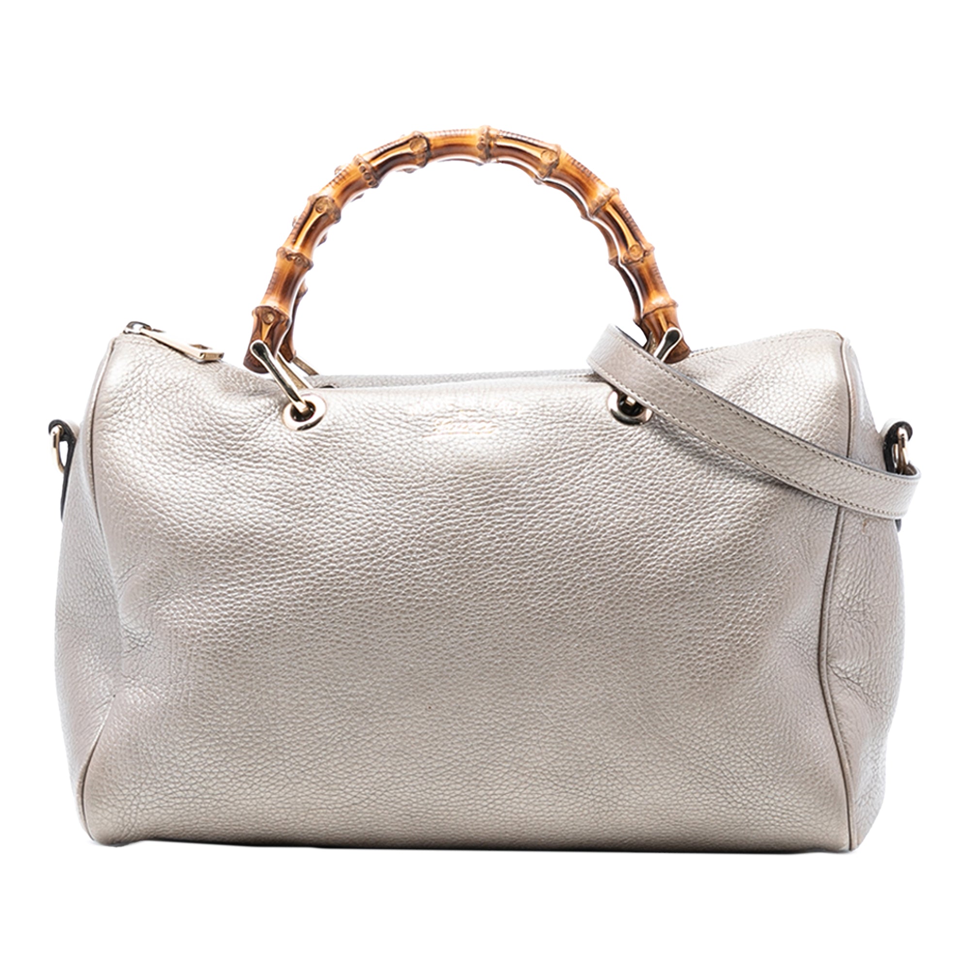 Medium Calfskin Bamboo Shopper Boston Bag