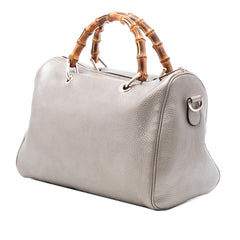 Medium Calfskin Bamboo Shopper Boston Bag