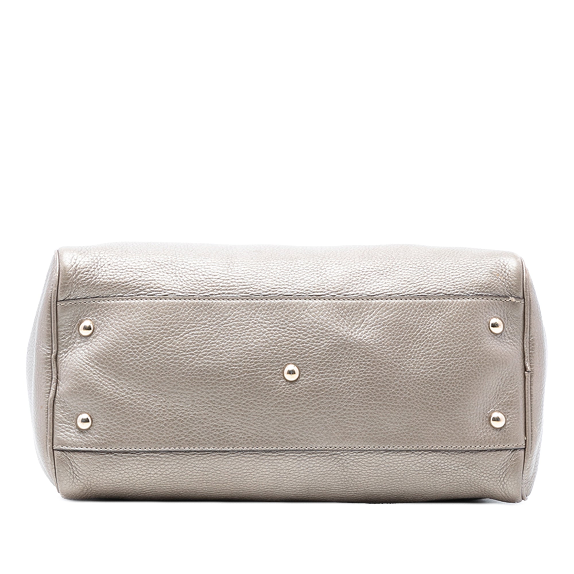 Medium Calfskin Bamboo Shopper Boston Bag