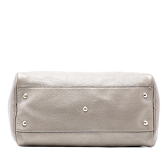 Medium Calfskin Bamboo Shopper Boston Bag