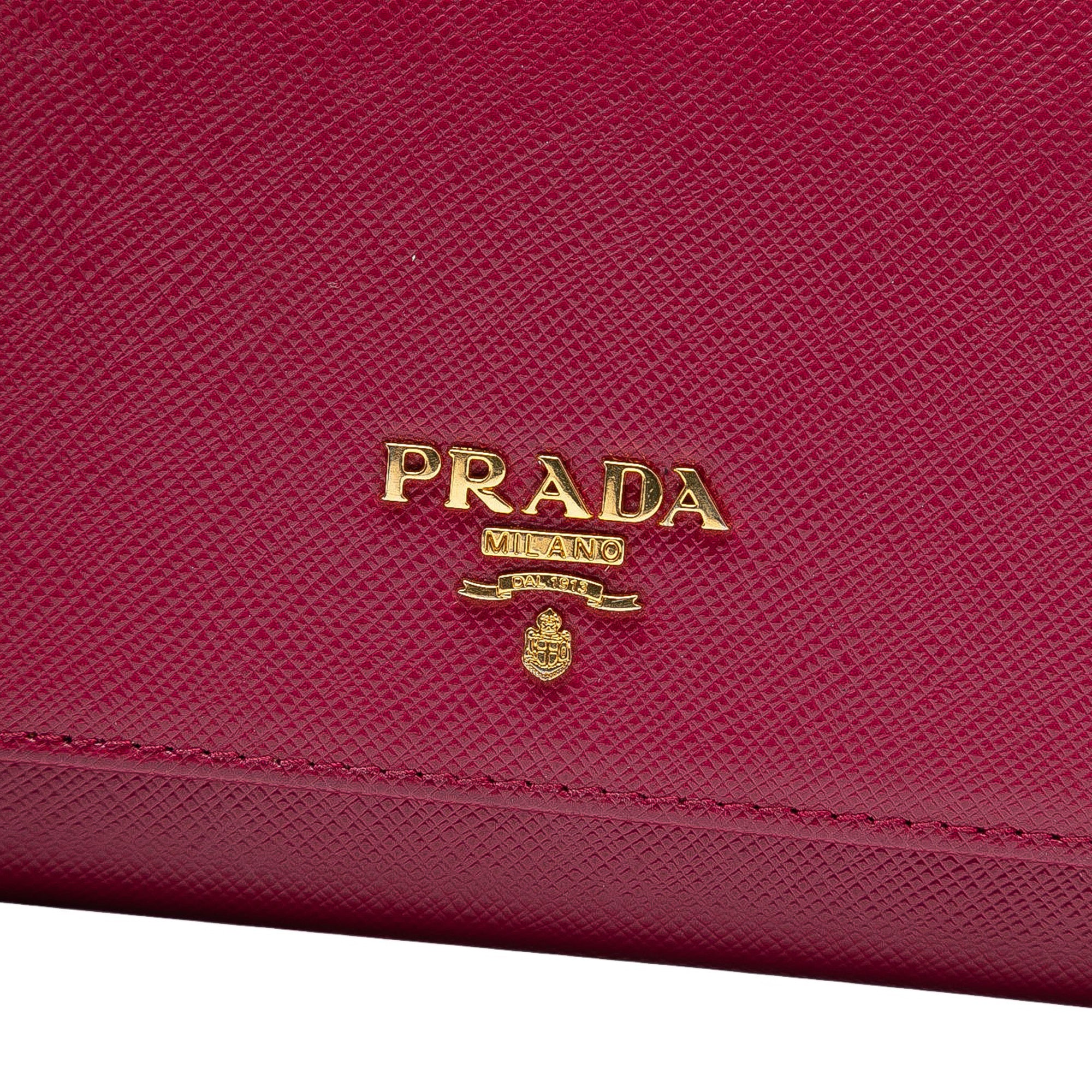 Saffiano Wallet on Strap