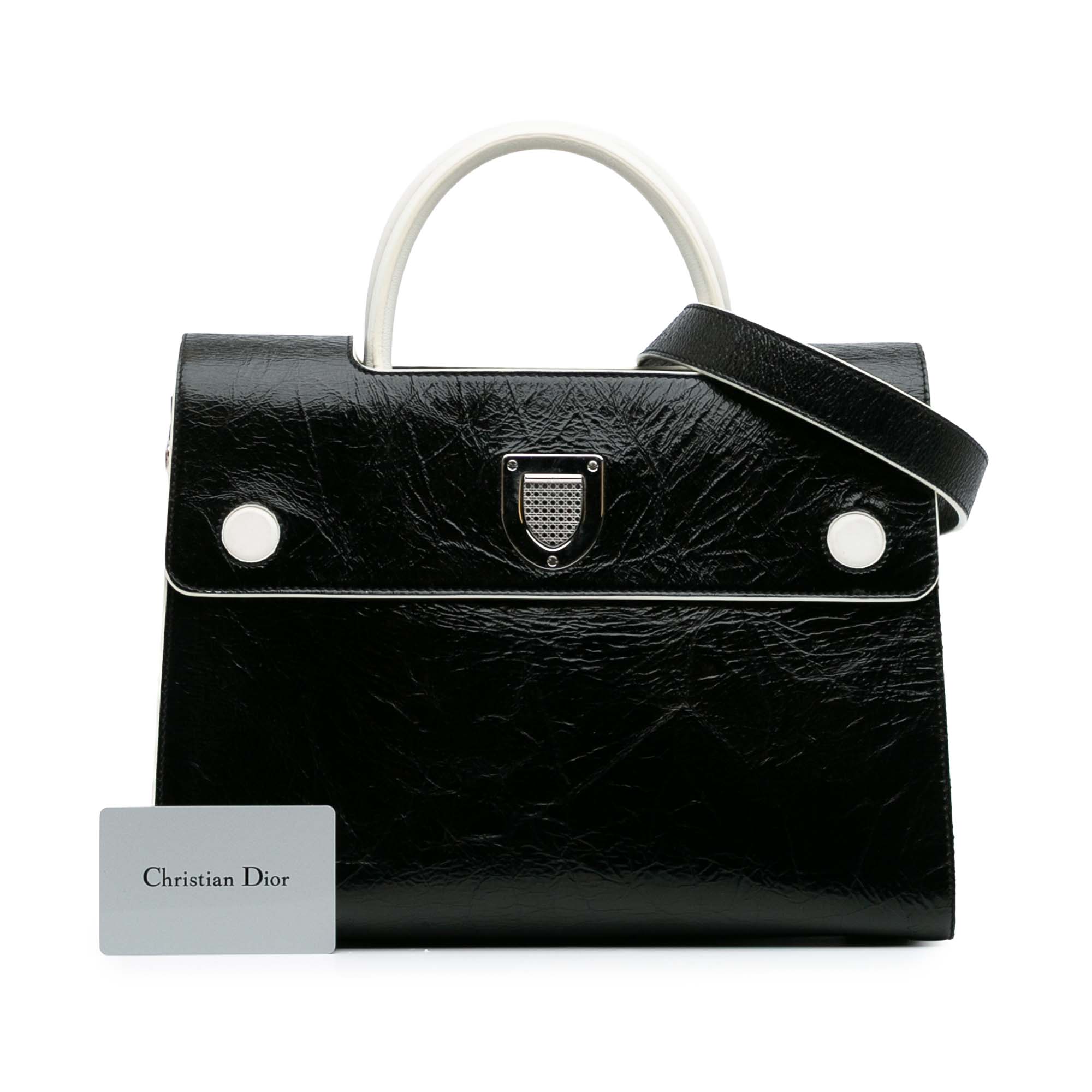 Medium Crinkled Calfskin Diorever Satchel