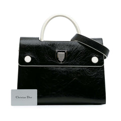 Medium Crinkled Calfskin Diorever Satchel