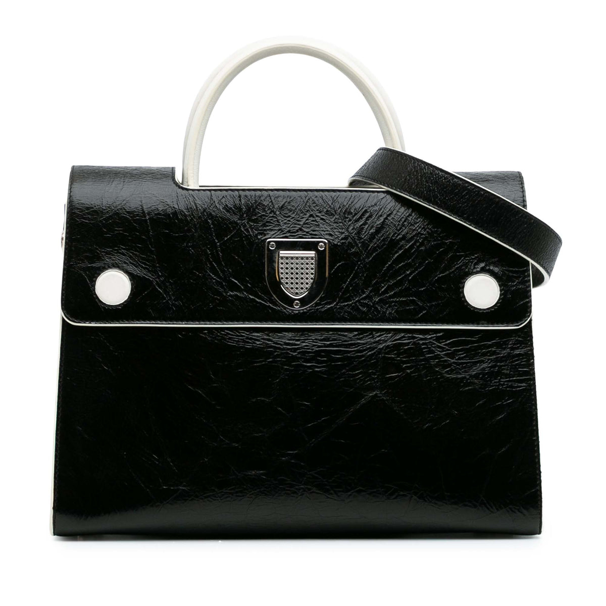 Medium Crinkled Calfskin Diorever Satchel