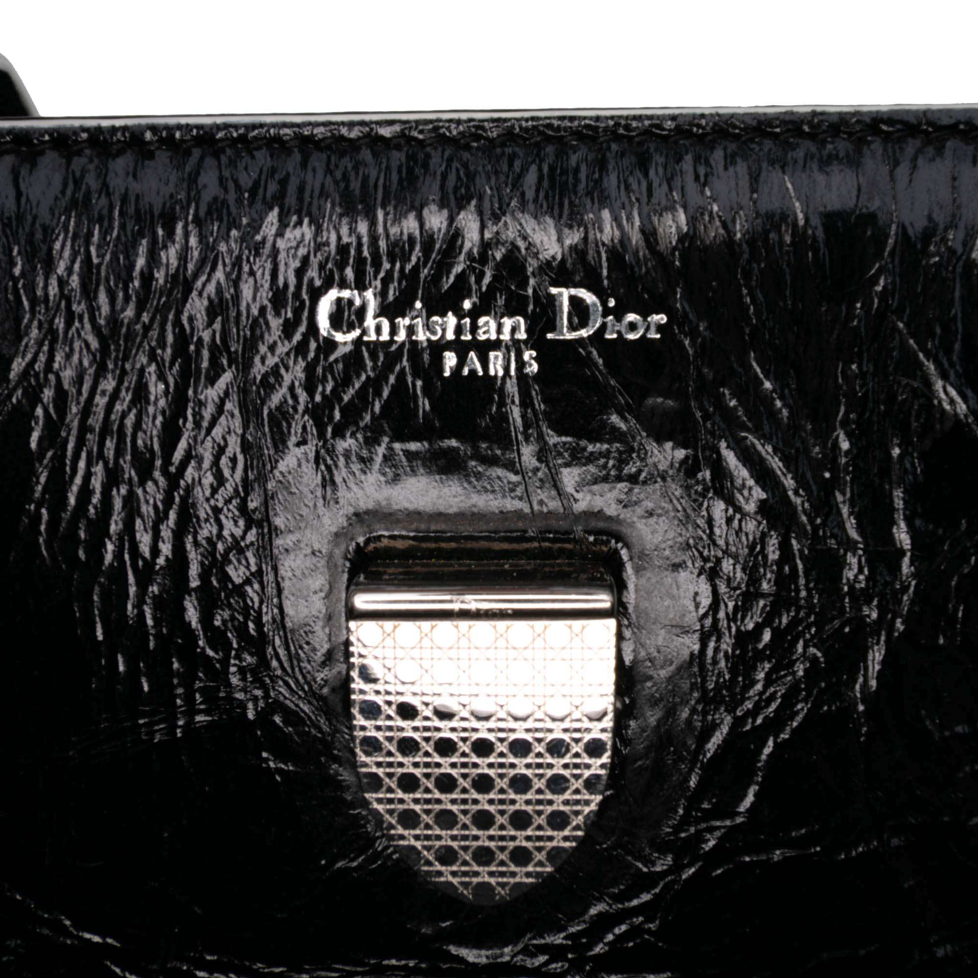 Medium Crinkled Calfskin Diorever Satchel