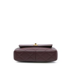 Quilted Lambskin Cut-Out Clutch With Chain