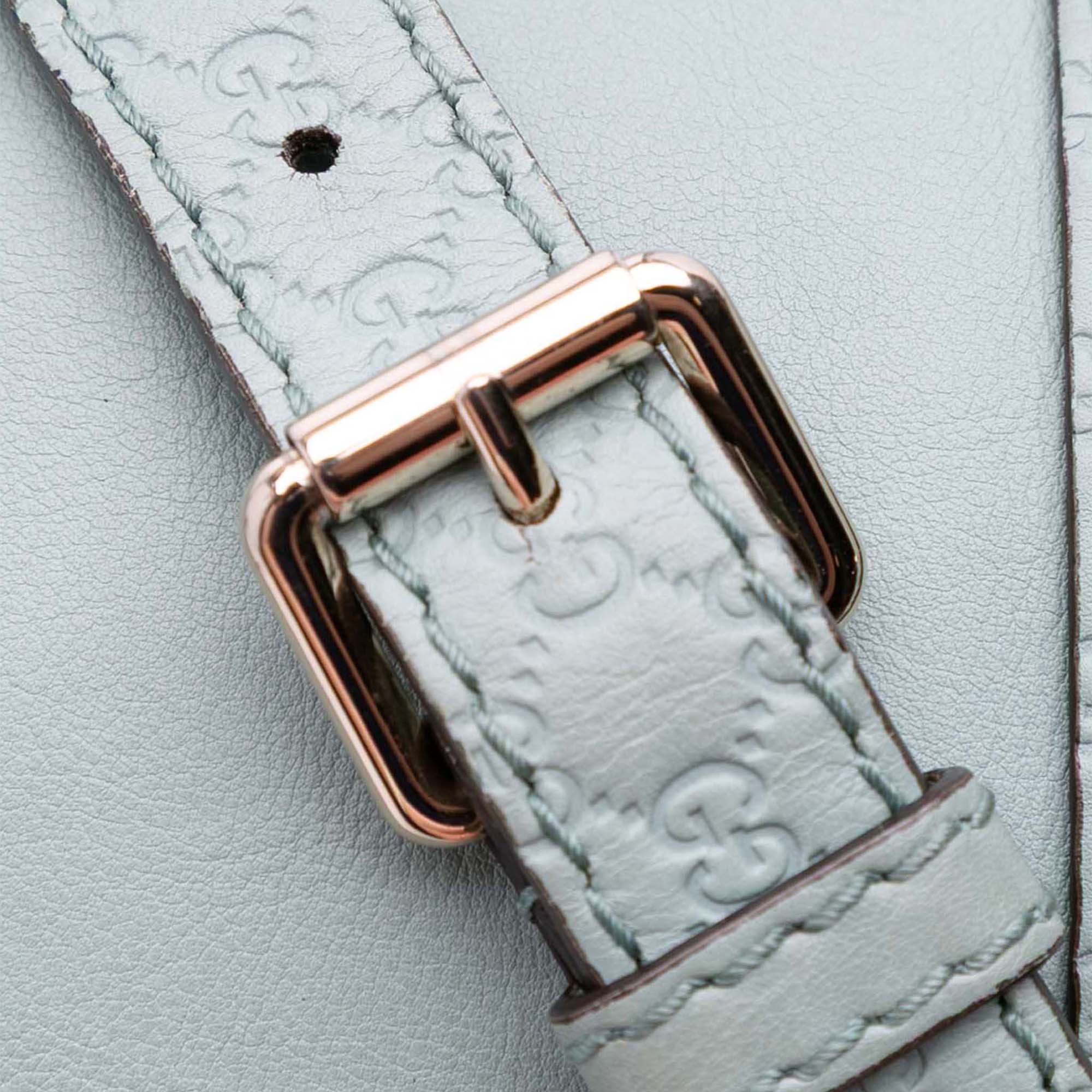 Small Microguccissima Trimmed Leather Joy Boston Bag