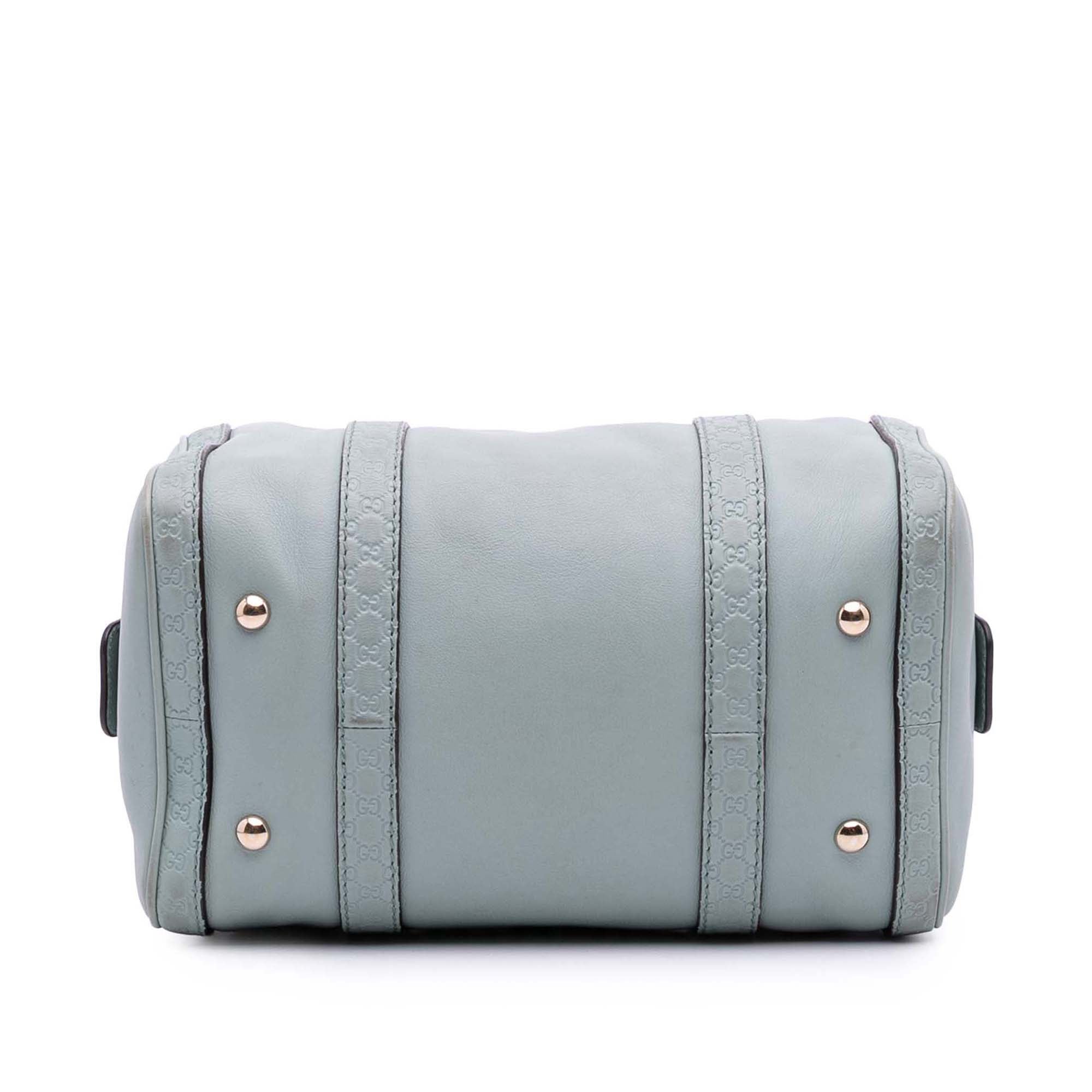 Small Microguccissima Trimmed Leather Joy Boston Bag