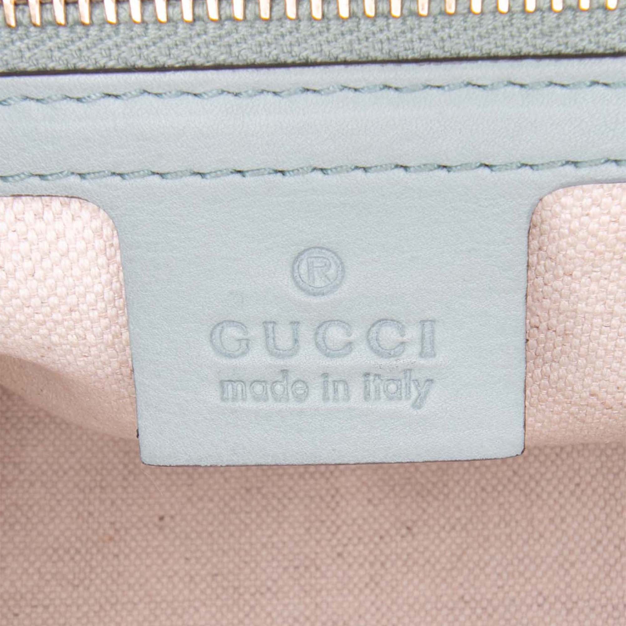 Small Microguccissima Trimmed Leather Joy Boston Bag