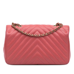 Medium Chevron Lambskin Statement Flap