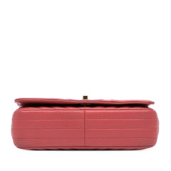 Medium Chevron Lambskin Statement Flap