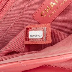 Medium Chevron Lambskin Statement Flap