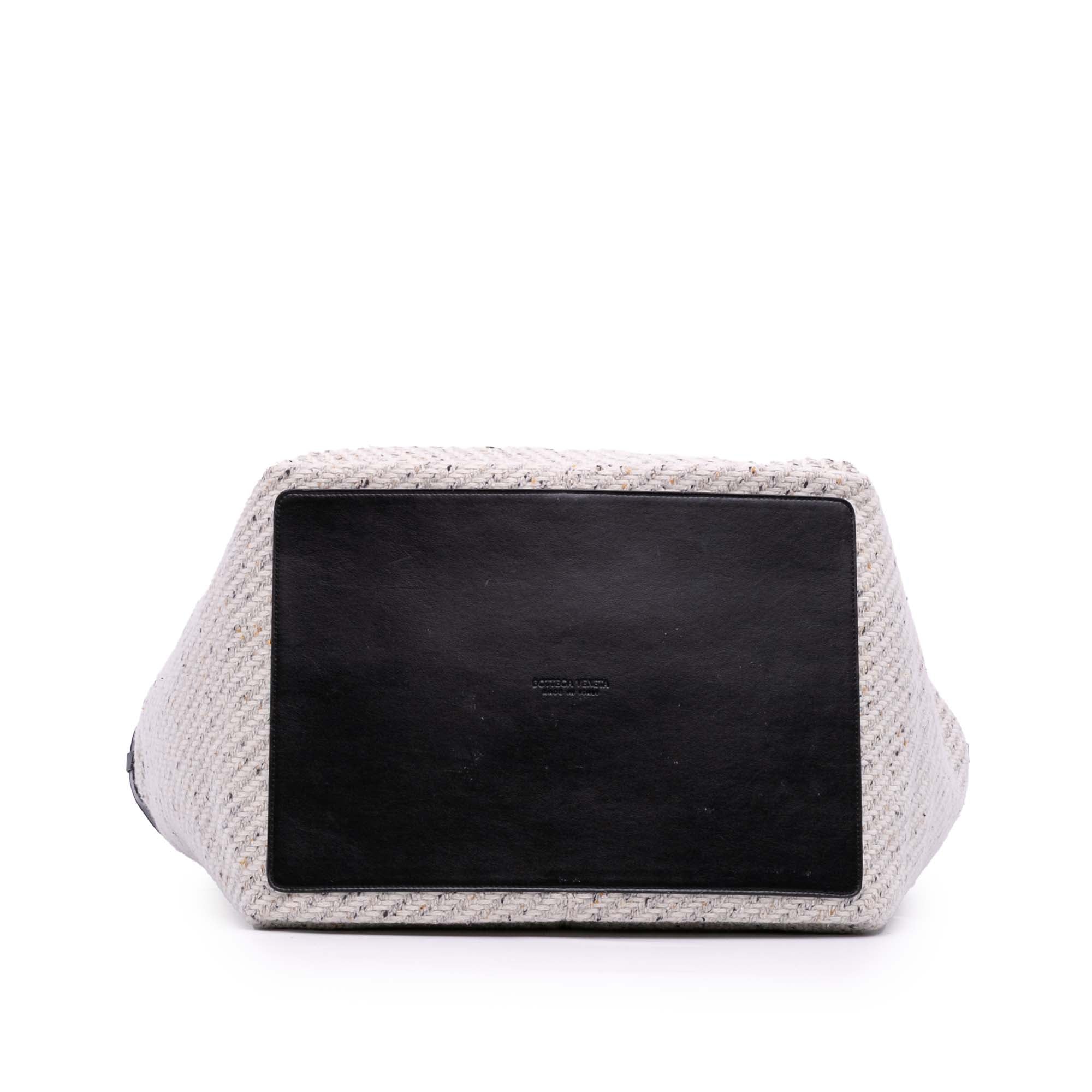 Large Wool and Calfskin Flip Flap Tote