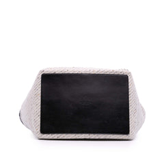 Large Wool and Calfskin Flip Flap Tote