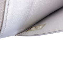 Chevron Quilted Metallic Lambskin Mademoiselle Wallet On Chain