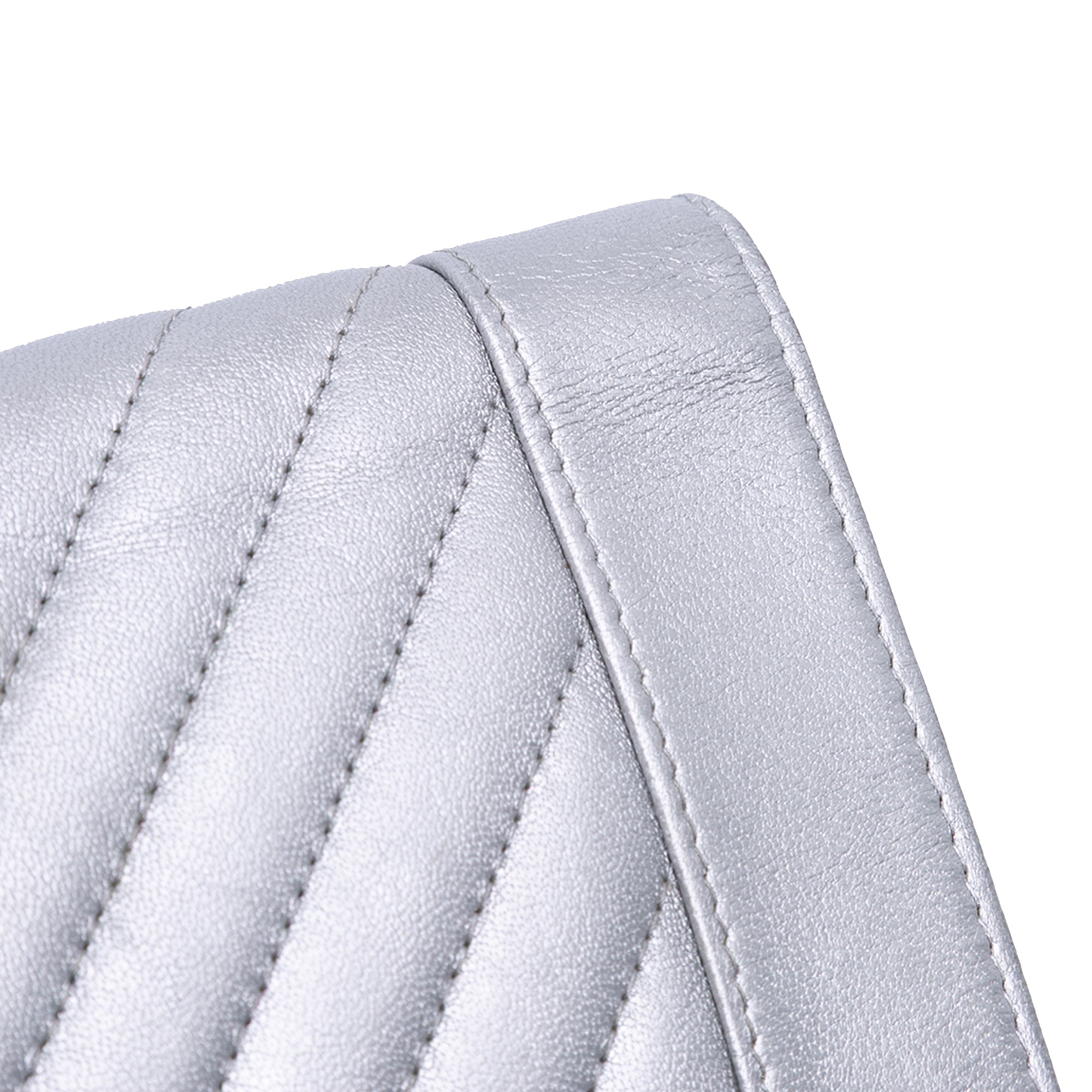 Chevron Quilted Metallic Lambskin Mademoiselle Wallet On Chain