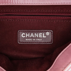 Mini Quilted Metallic Calfskin Coco Pleats Chain Flap