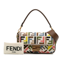 Zucca Canvas Embroidered Baguette Satchel
